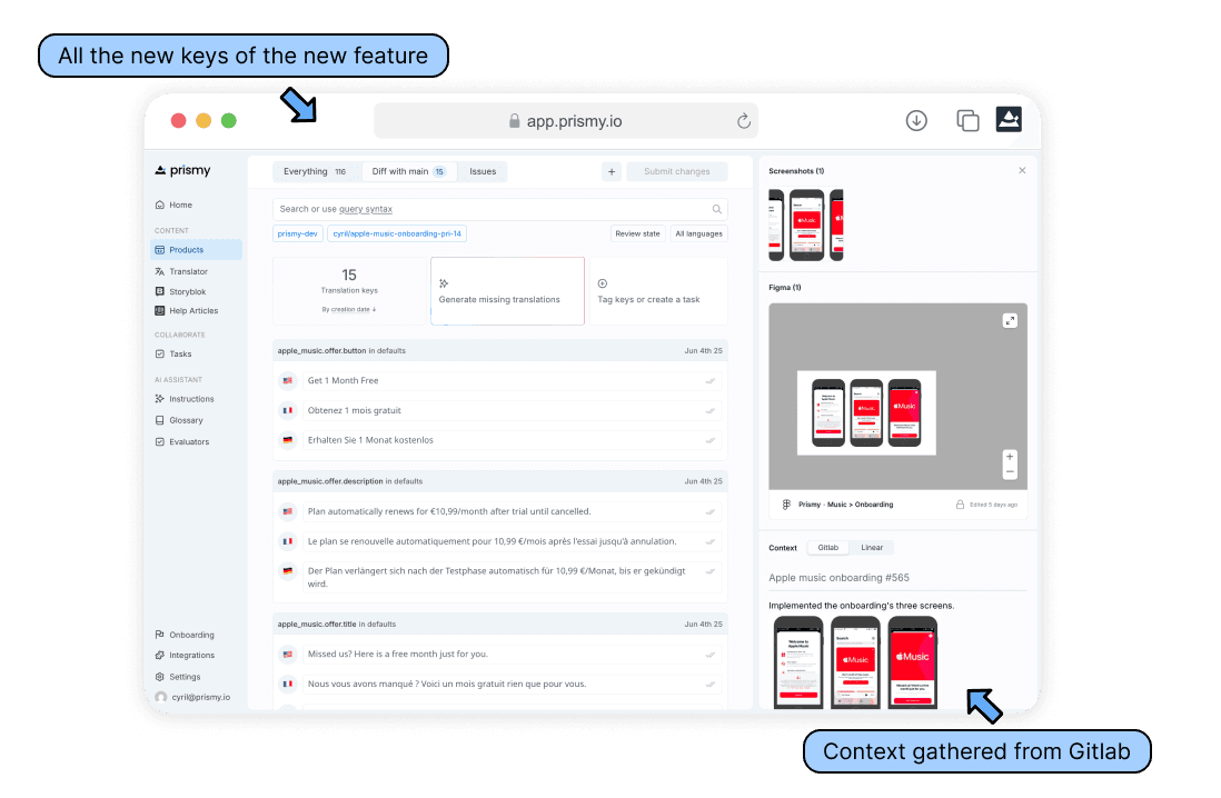 Give translators full context, automatically